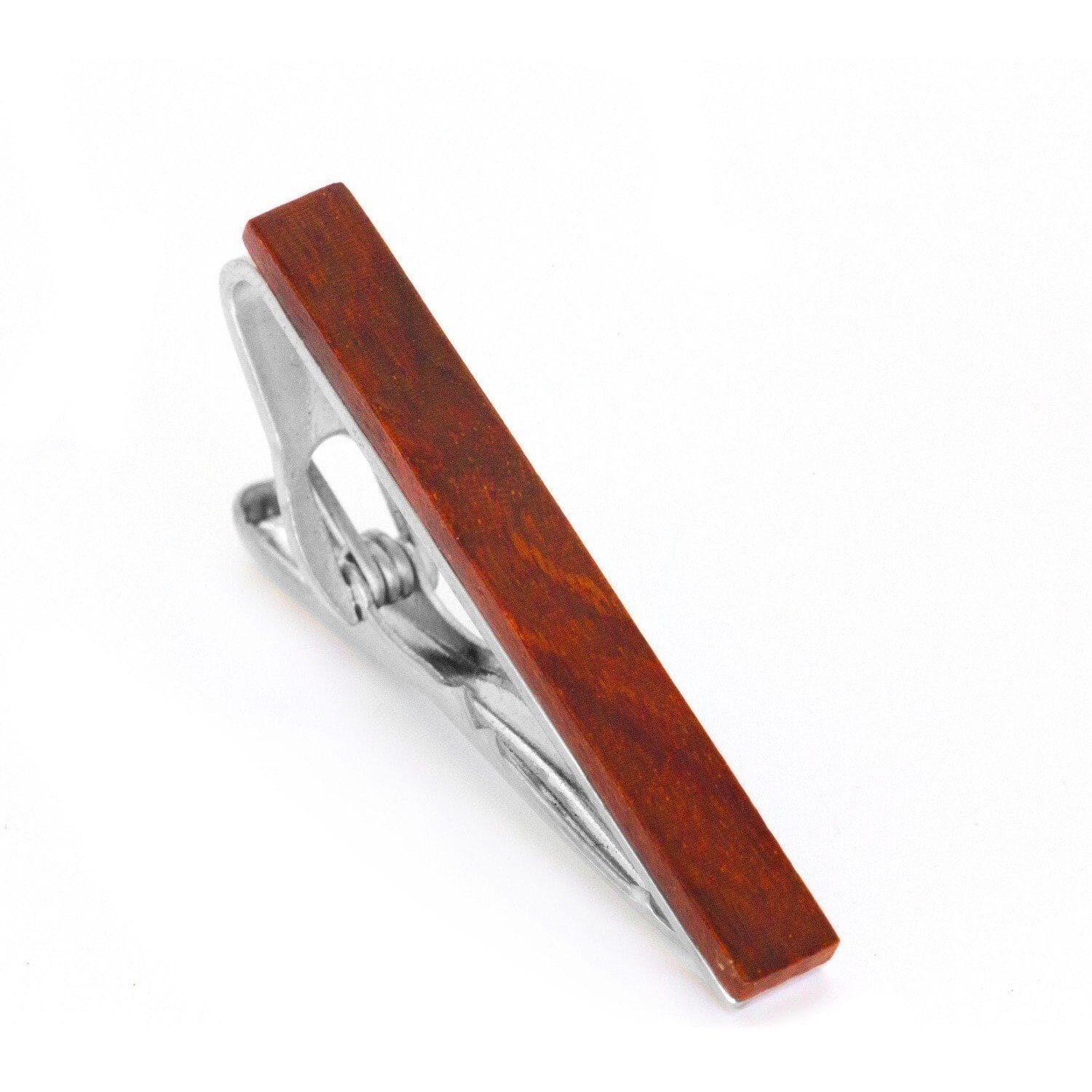 Red Wood Small Tie Clip Tie Clips Clinks Australia 