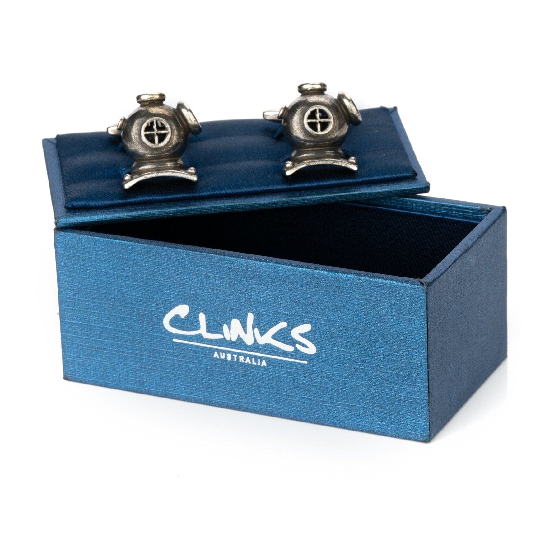 Scuba Diving Helmet Antique Silver Cufflinks Novelty Cufflinks Clinks Australia 