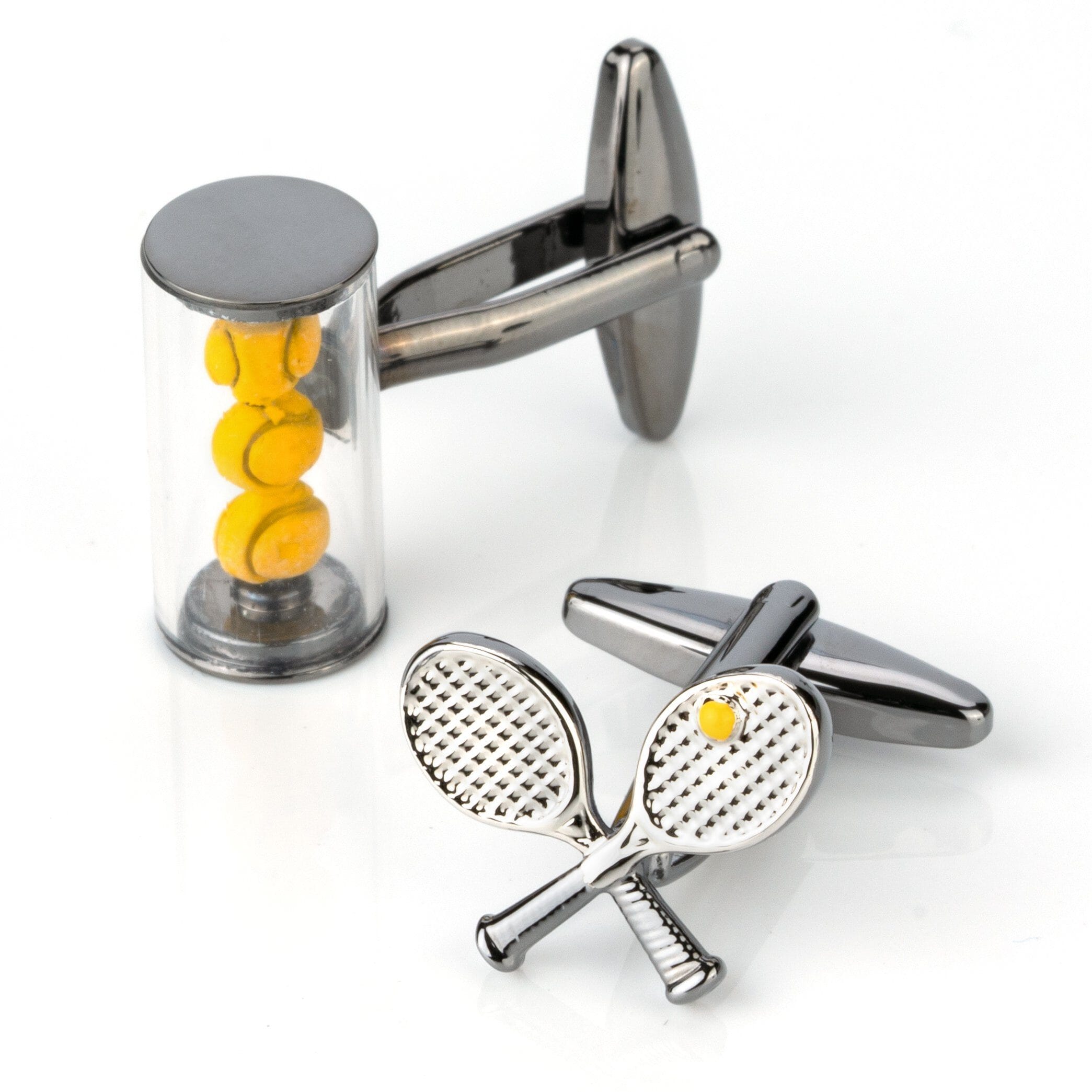 Tennis Racquet and Balls Cufflinks Novelty Cufflinks Clinks Australia 