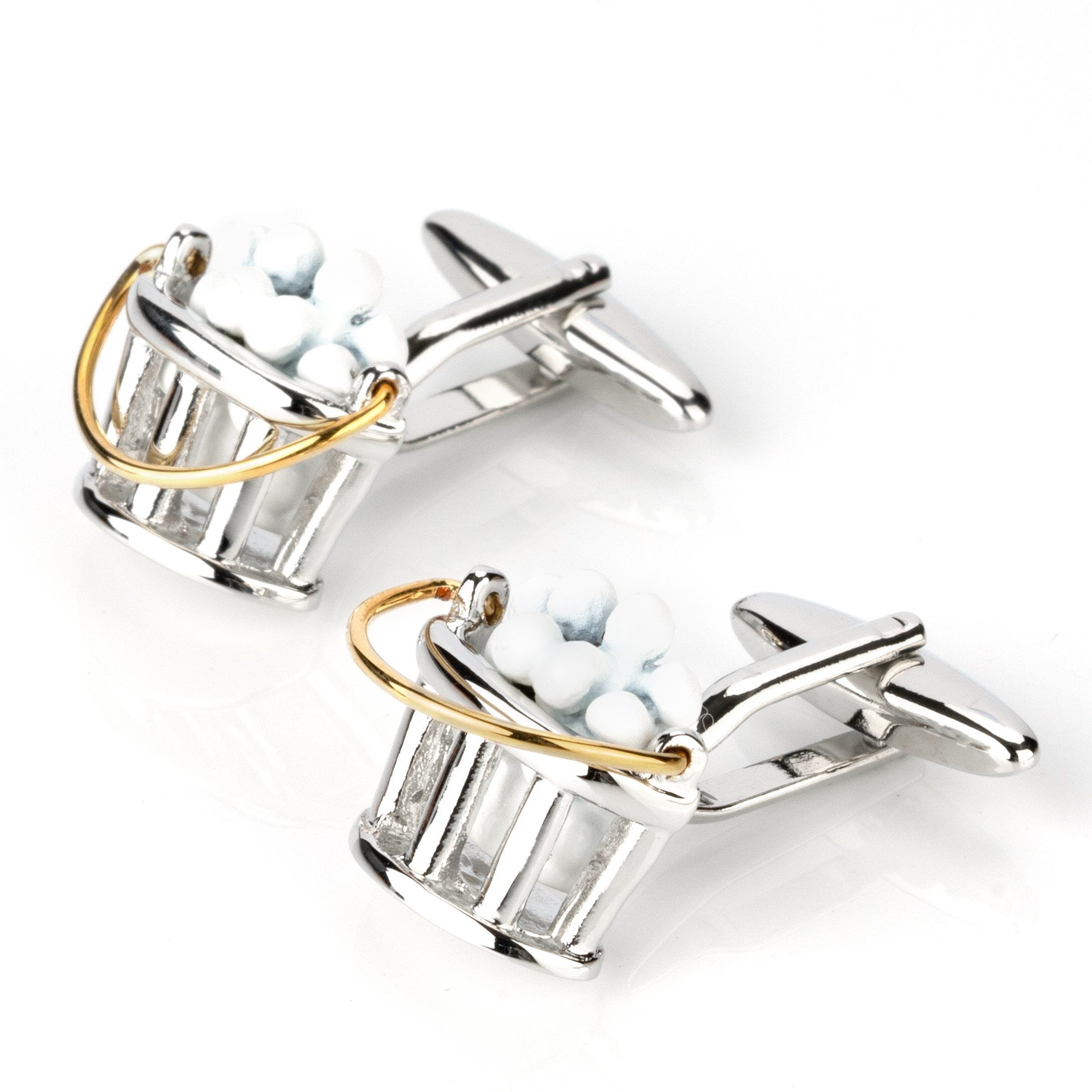 Bucket of Golf Balls Novelty Cufflinks Clinks Australia Bucket of Golf Balls 