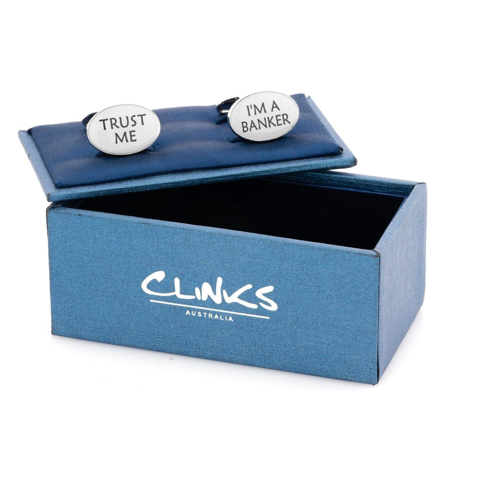 Trust Me I'm a Banker Cufflinks Novelty Cufflinks Clinks Australia 