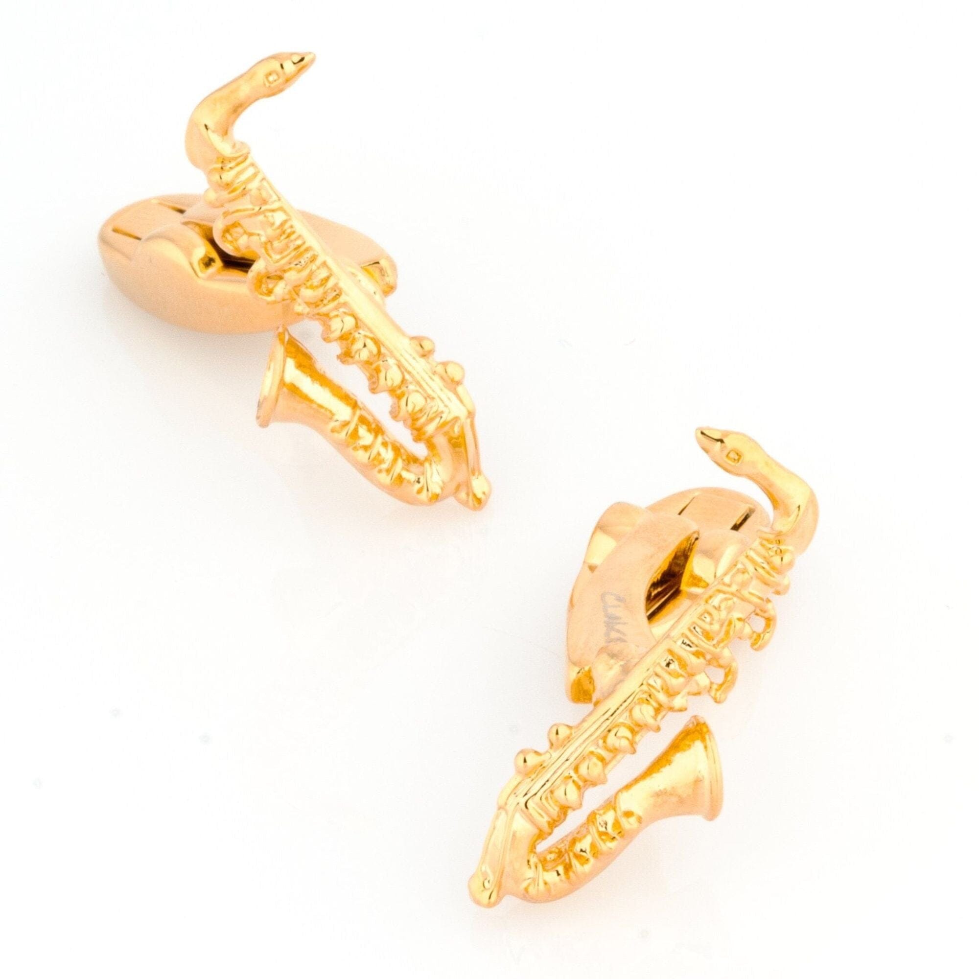 Gold Saxaphone Cufflinks Novelty Cufflinks Clinks Australia Gold Saxaphone Cufflinks 