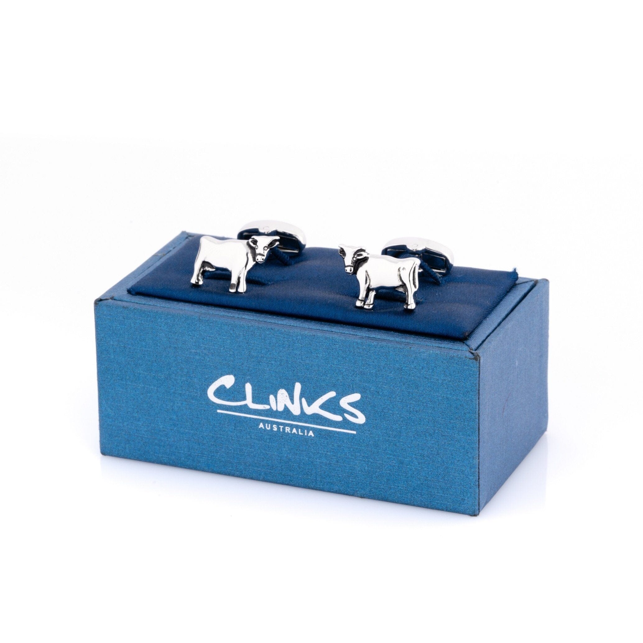 Silver Cow Cufflinks Novelty Cufflinks Clinks Australia 