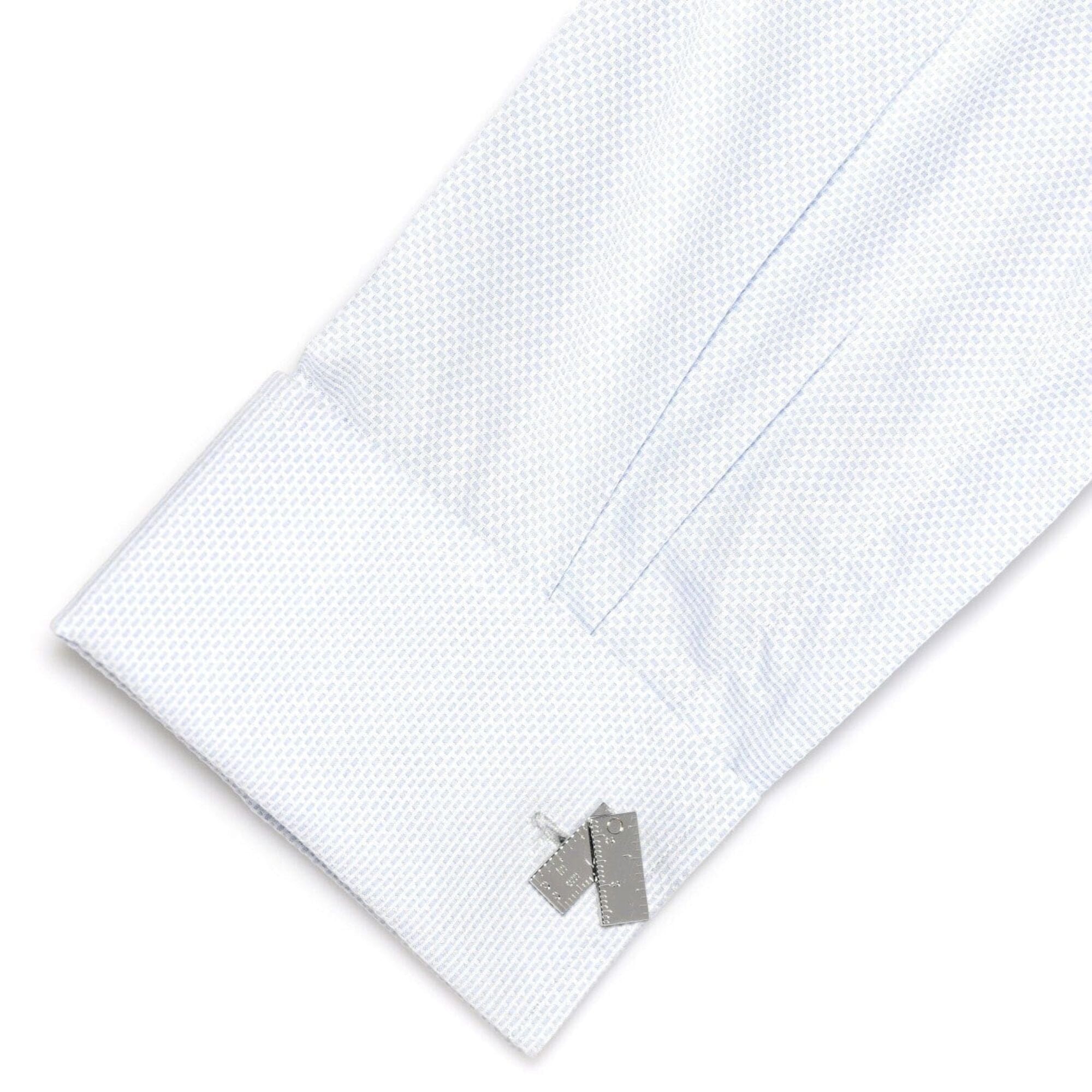 Flip Out Rulers Silver Cufflinks Novelty Cufflinks Clinks Australia 