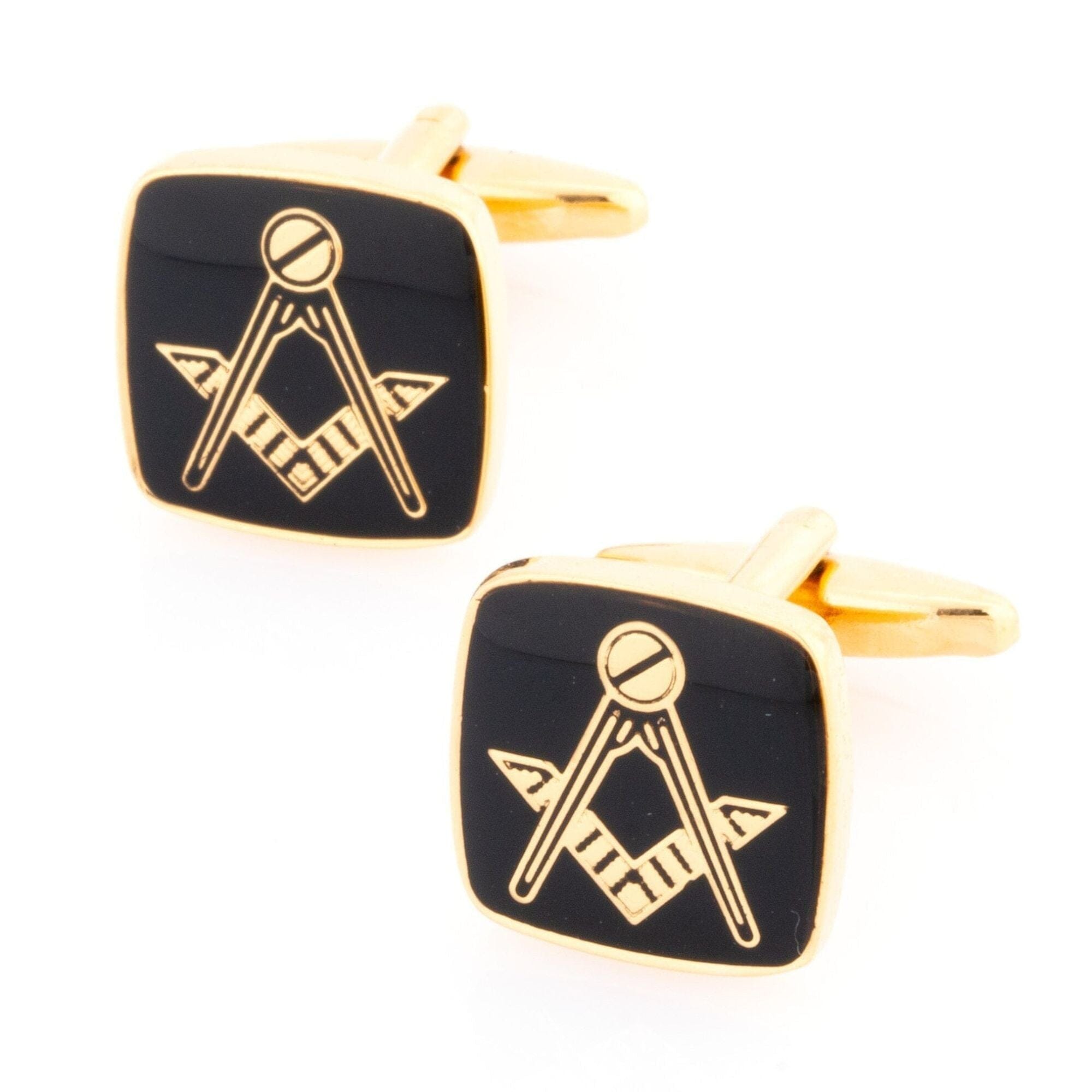 Freemason Masonic Black/Gold Cufflinks Novelty Cufflinks Clinks Australia Freemason Masonic Black/Gold Cufflinks 