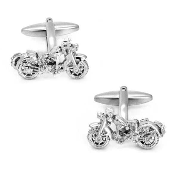 Silver Motorbike Cufflinks Novelty Cufflinks Clinks Australia Triumph Style Motorbike Cufflinks 