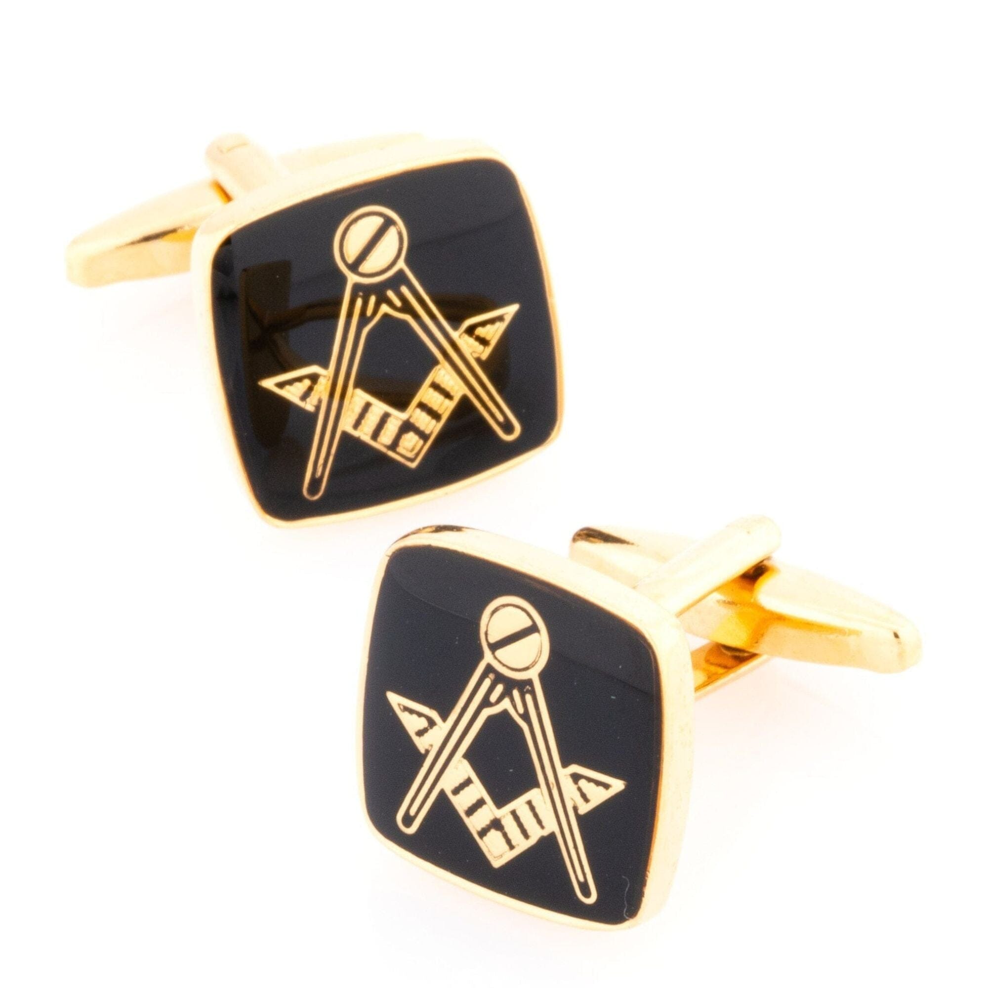 Freemason Masonic Black/Gold Cufflinks Novelty Cufflinks Clinks Australia 