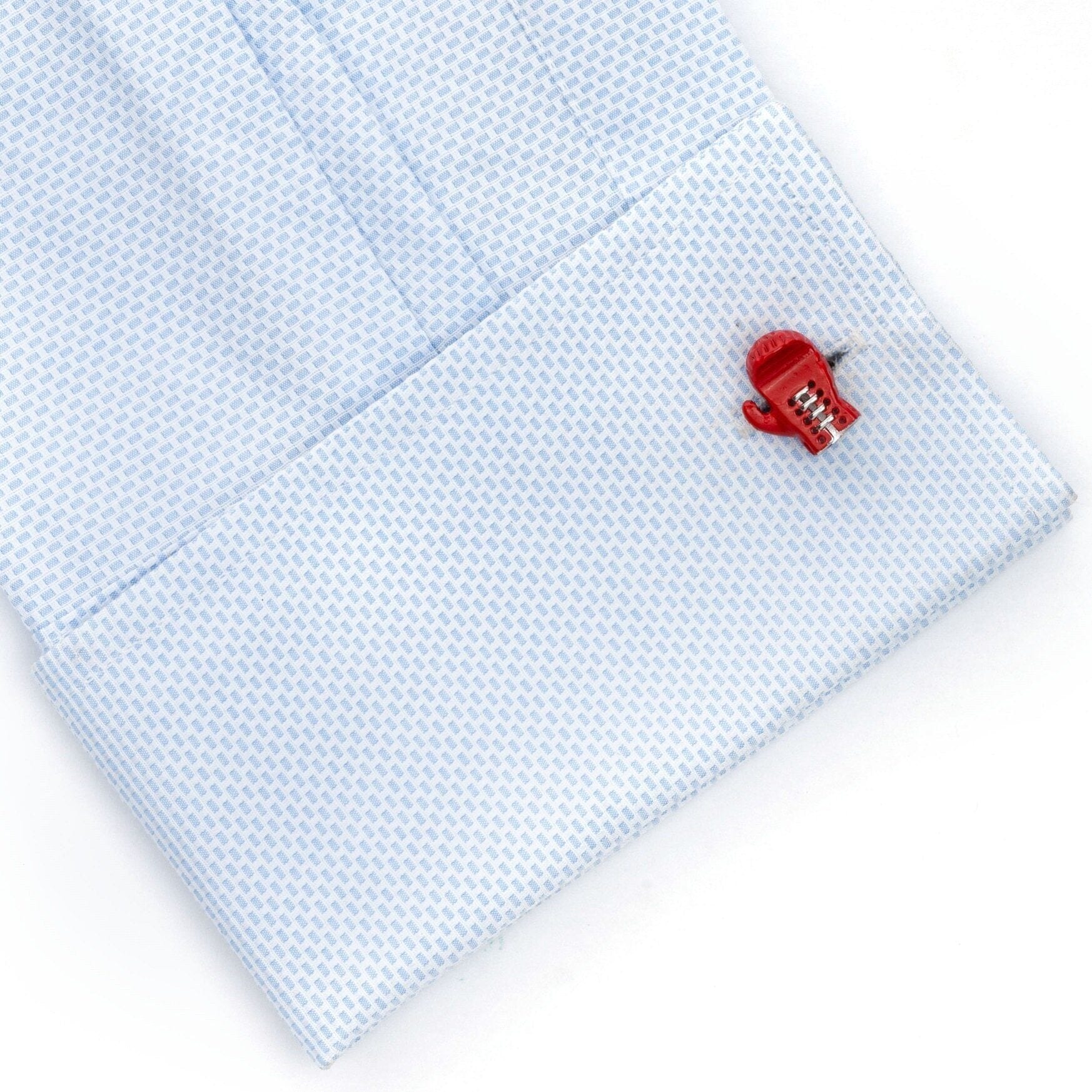 Red Boxing Gloves with Silver Laces Cufflinks Novelty Cufflinks Clinks Australia 