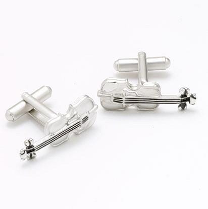 Violin with Strings Cufflinks Novelty Cufflinks Clinks Australia Violin with Strings Cufflinks 
