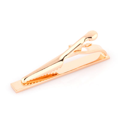 Brushed Curved End Rose Gold Tie Clip, Tie Bars, TC1311, Mens Tie Bars, Cuffed, Clinks, Clinks Australia