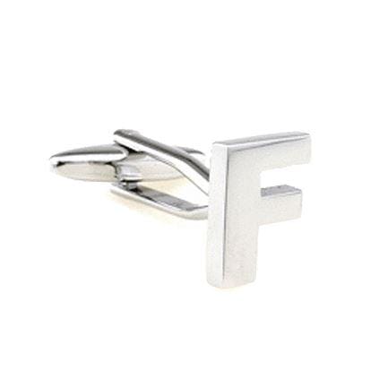 Silver Cut Out Initial Letter Cufflinks Classic & Modern Cufflinks Clinks Australia 