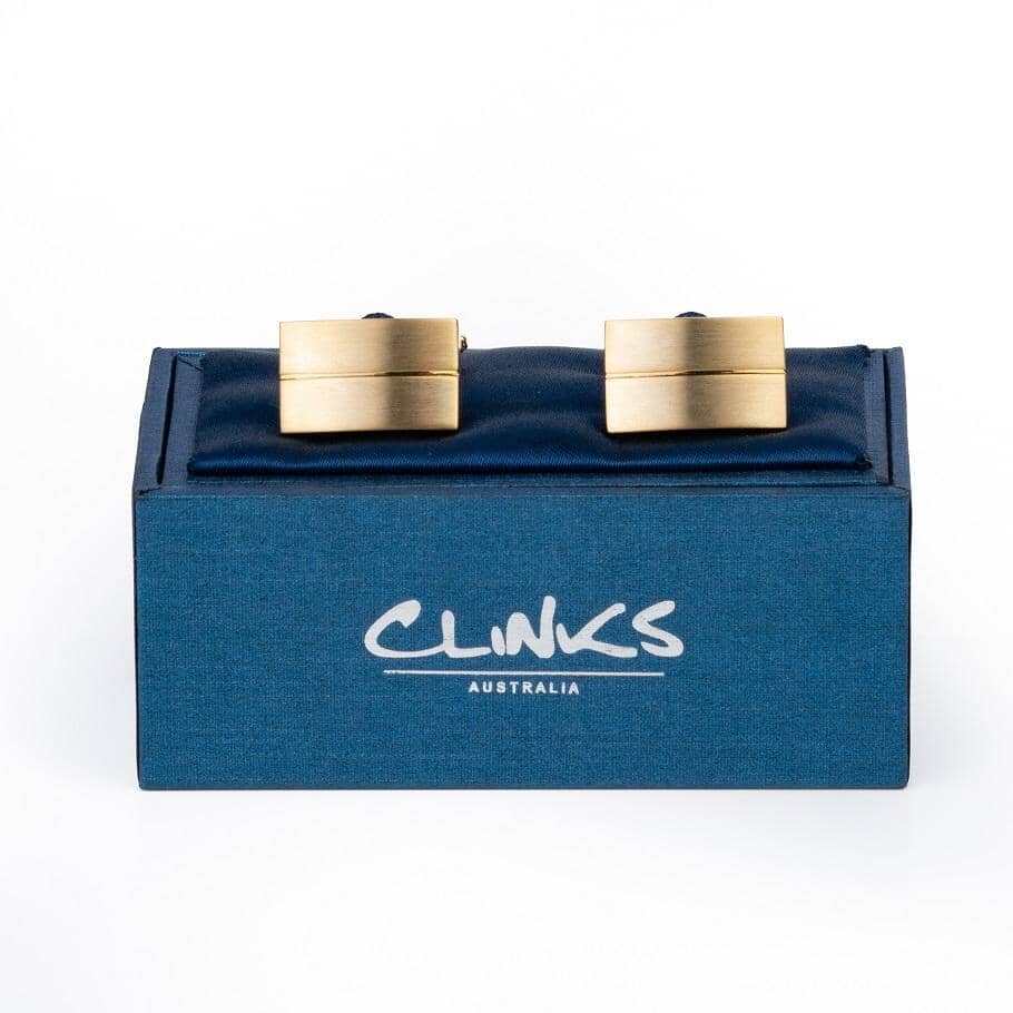 Classic Gold - Single Line Cufflinks Classic & Modern Cufflinks Clinks Australia 
