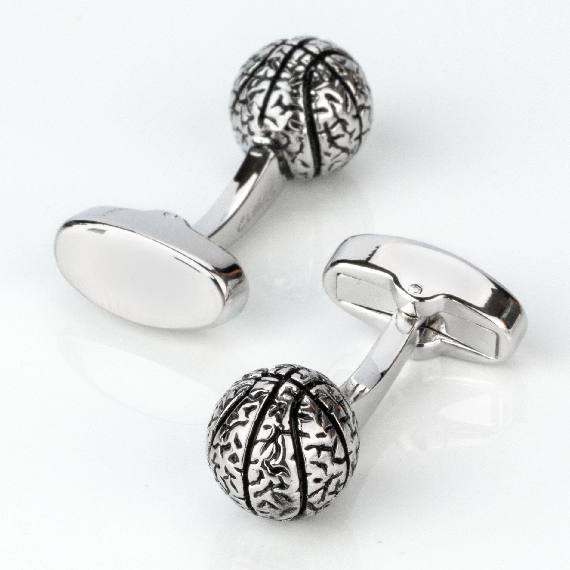 Silver Basketball Cufflinks Novelty Cufflinks Clinks Australia Silver Basketball Cufflinks 