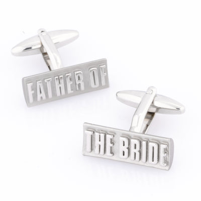 Father of the Bride Raised Lettering Cufflinks, Wedding Cufflinks, CL9554, Mens Cufflinks, Cufflinks, Cuffed, Clinks, Clinks Australia