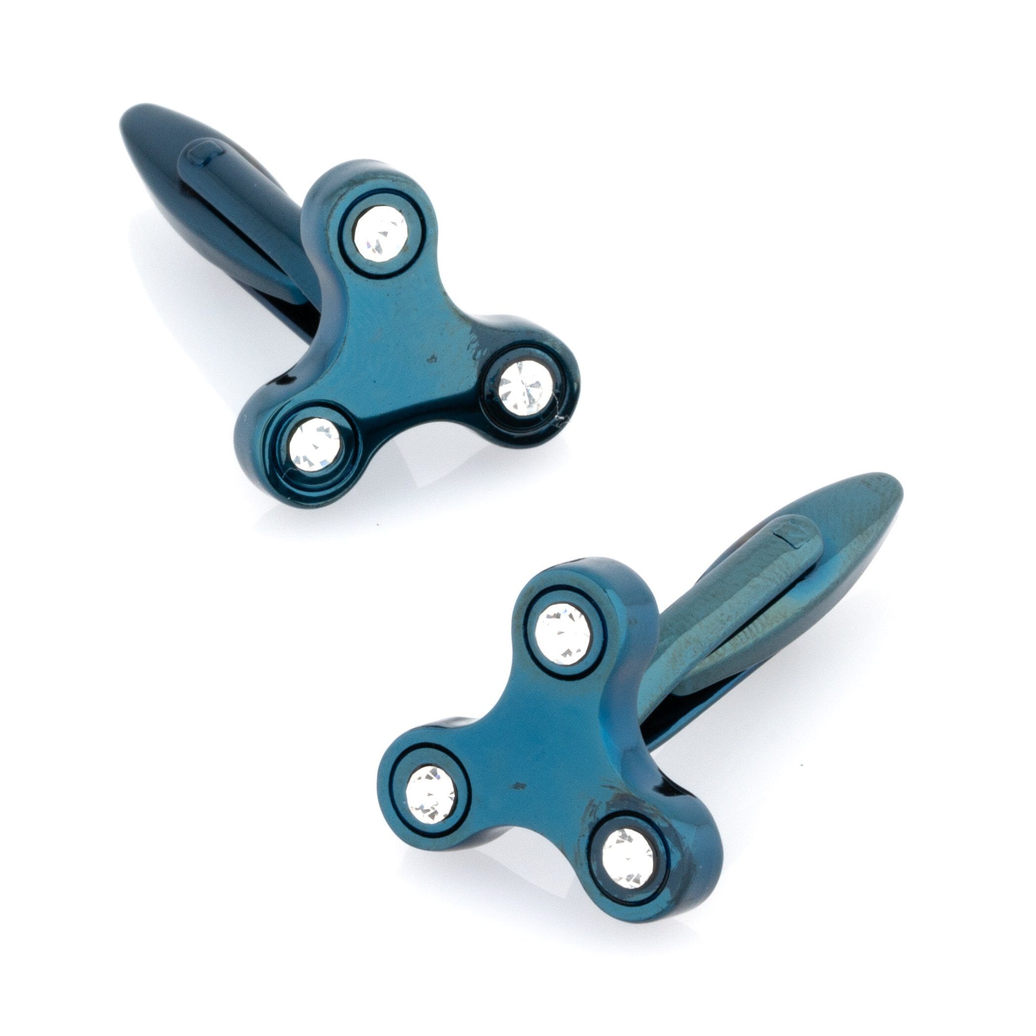 Blue Fidget Spinner Cufflinks Novelty Cufflinks Clinks Australia Blue Fidget Spinner Cufflinks 