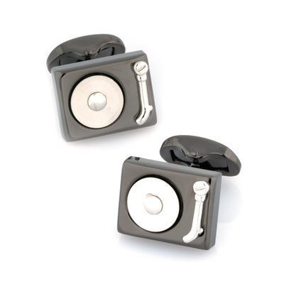 Turntable Record Player DJ Cufflinks