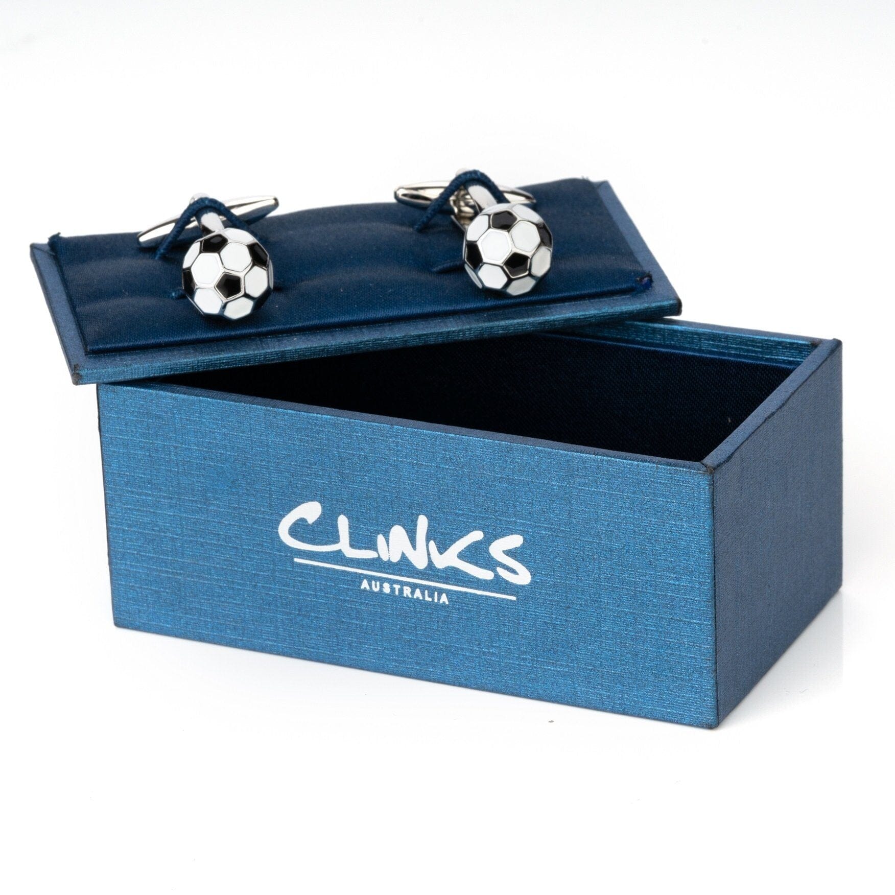 Black & White Soccer Ball Cufflinks Novelty Cufflinks Clinks Australia 