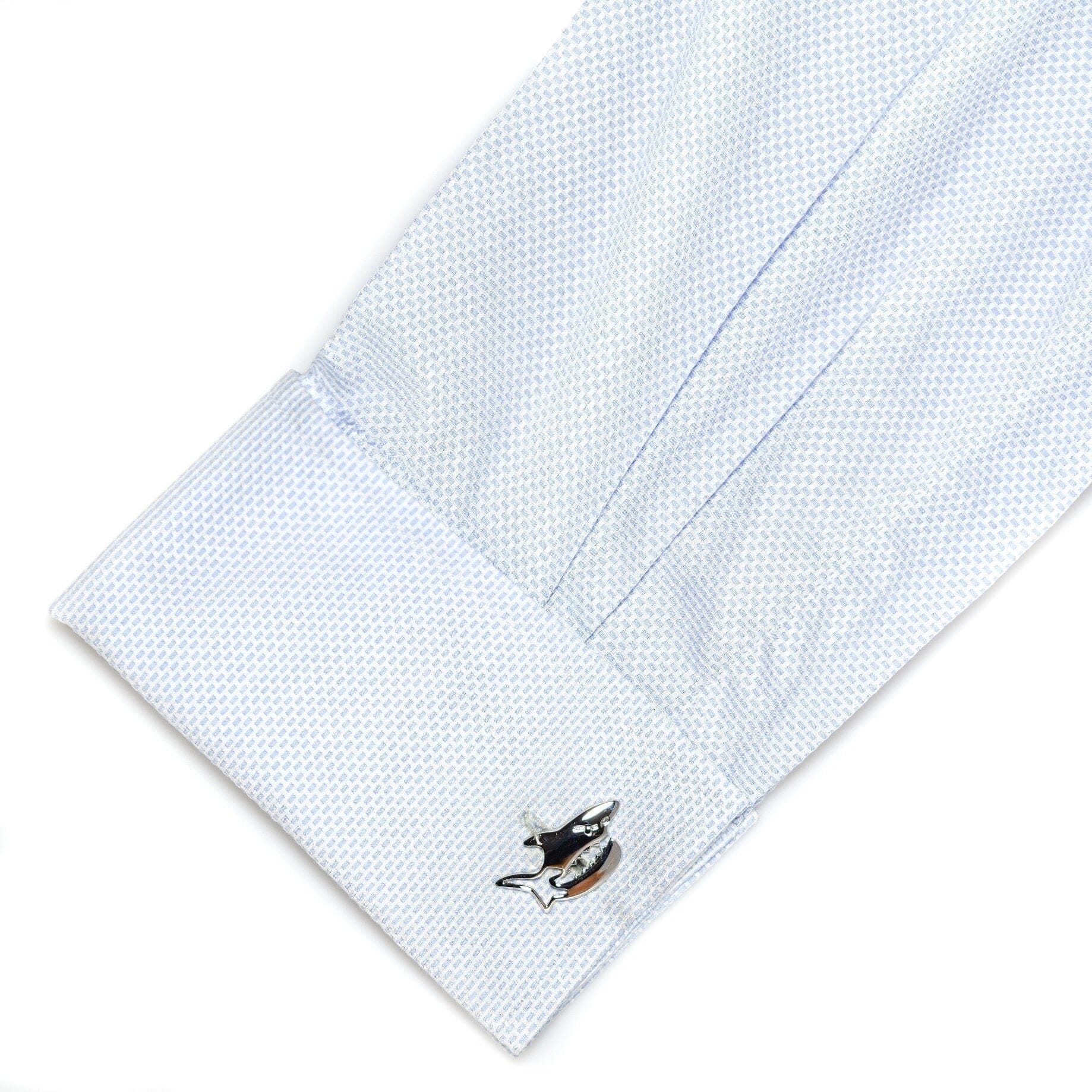 Silver Shark Cufflinks Novelty Cufflinks Clinks Australia 