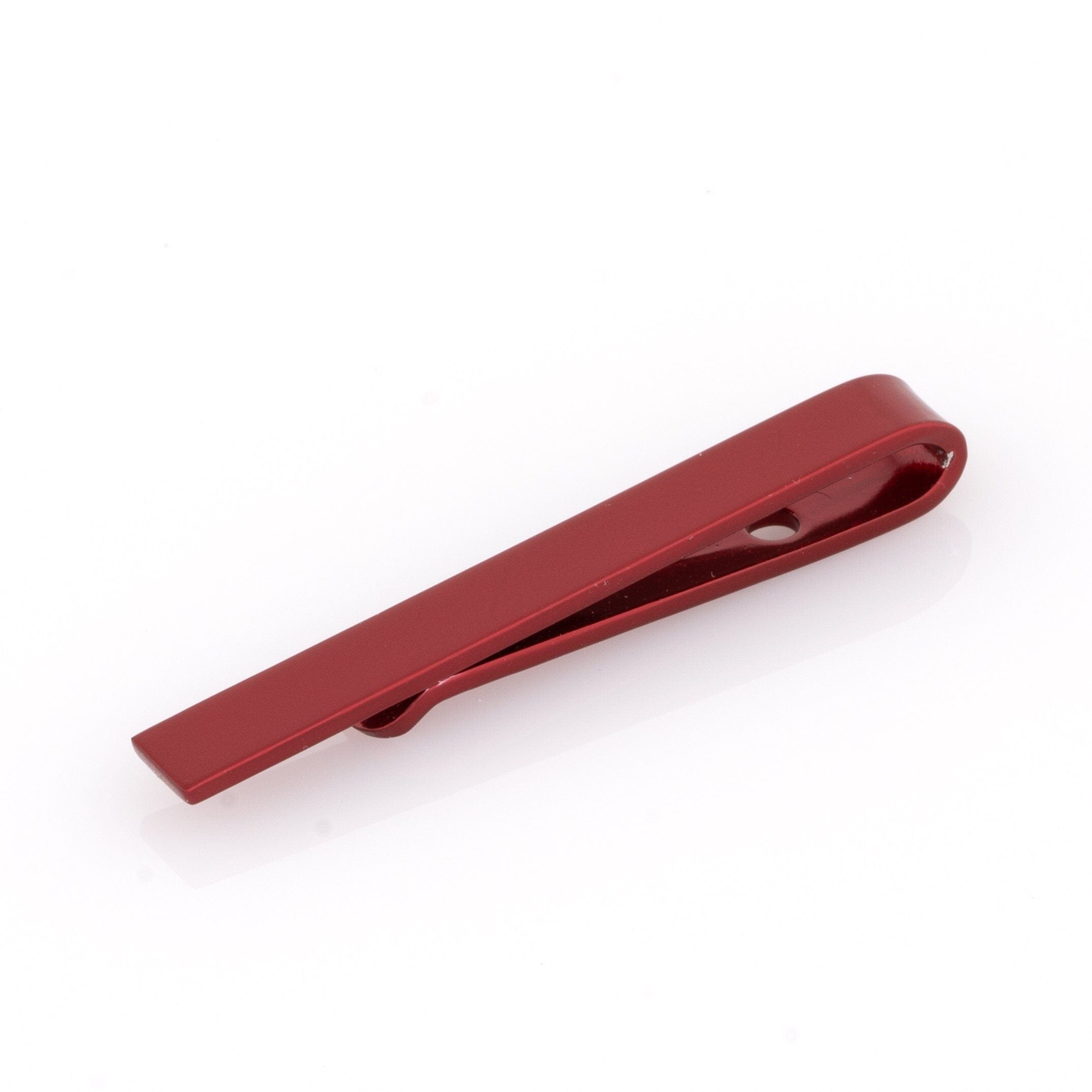 Red Metallic Small Tie Bar Tie Bars Clinks 