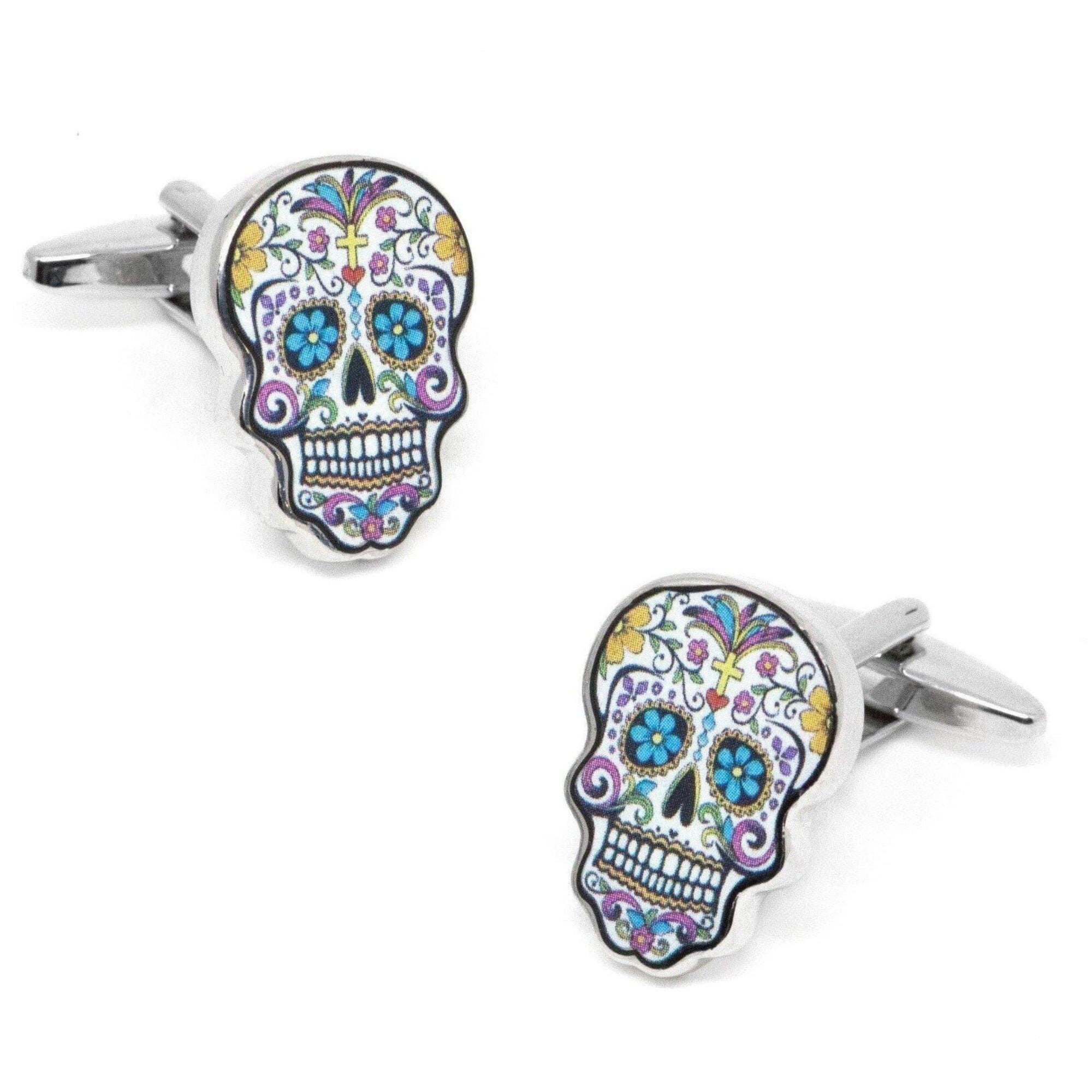 Flower Skull Calavera Cufflinks Novelty Cufflinks Clinks Australia 