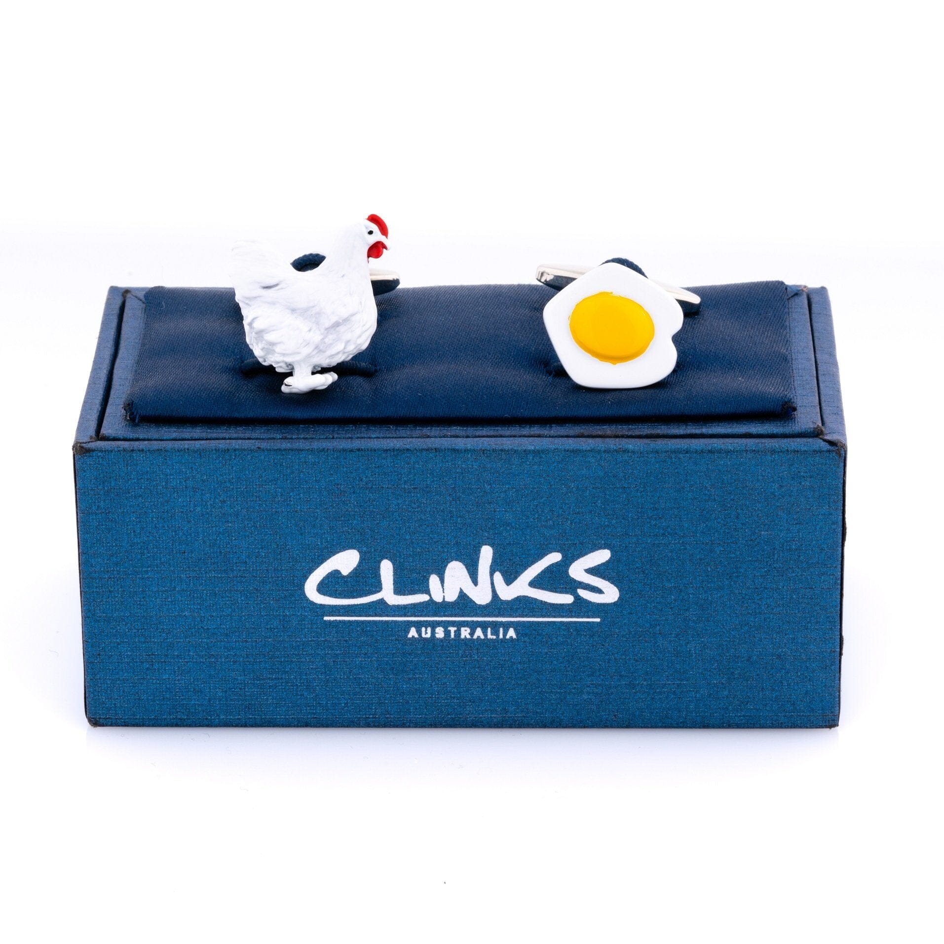 Chicken and Egg Cufflinks Novelty Cufflinks Clinks Australia 