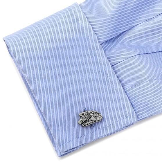 Star Wars Millennium Falcon Silver Cufflinks Novelty Cufflinks Star Wars 
