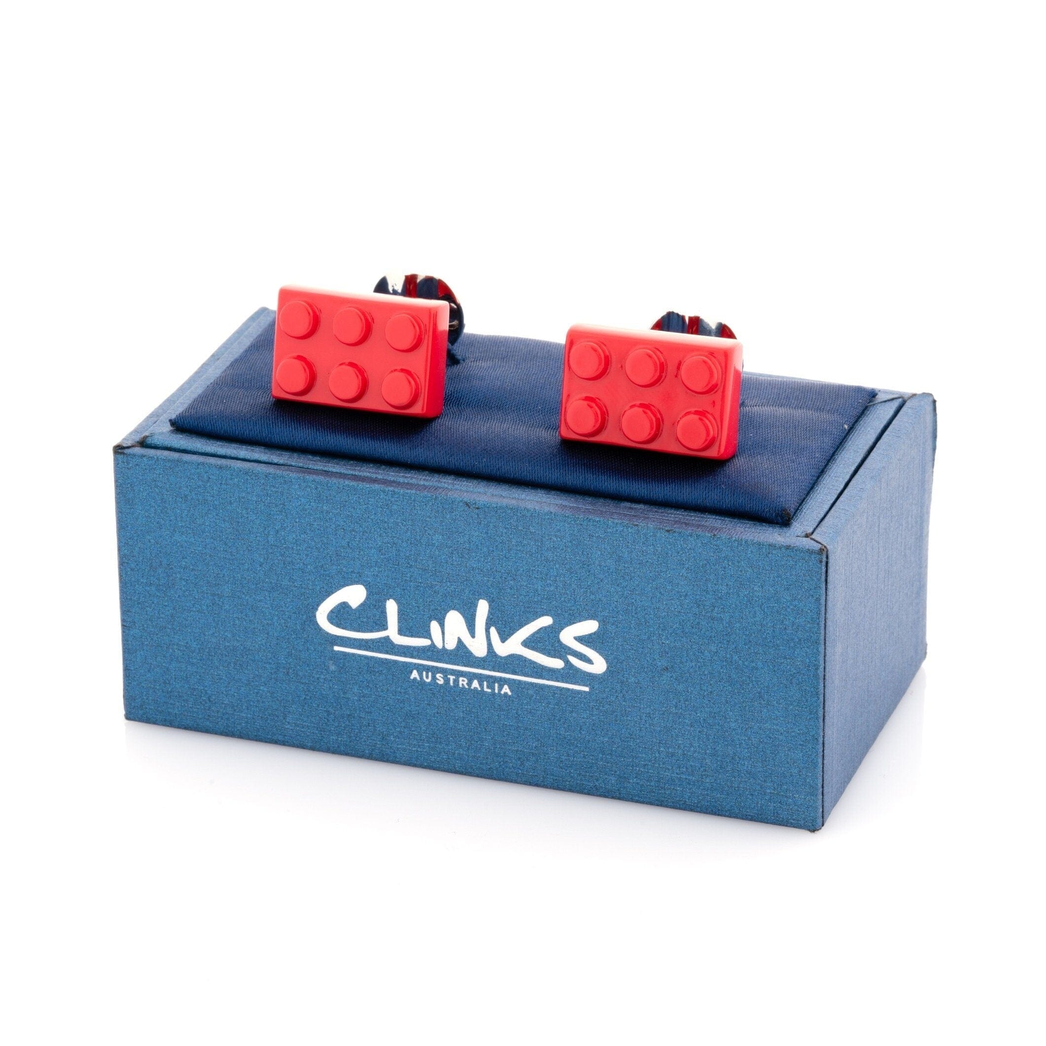 Red Building Block Cufflinks Novelty Cufflinks Clinks Australia 