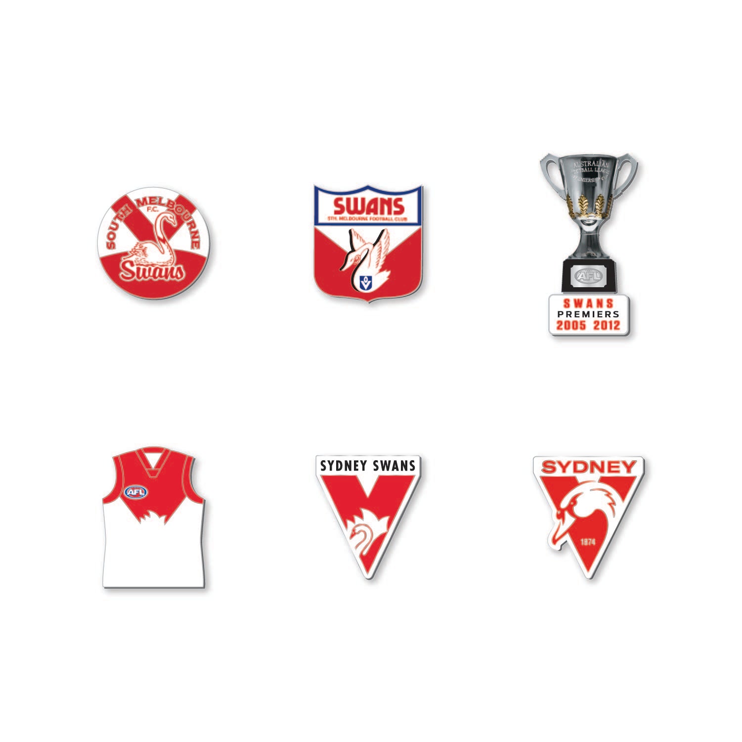 Sydney Swans AFL Pin Set