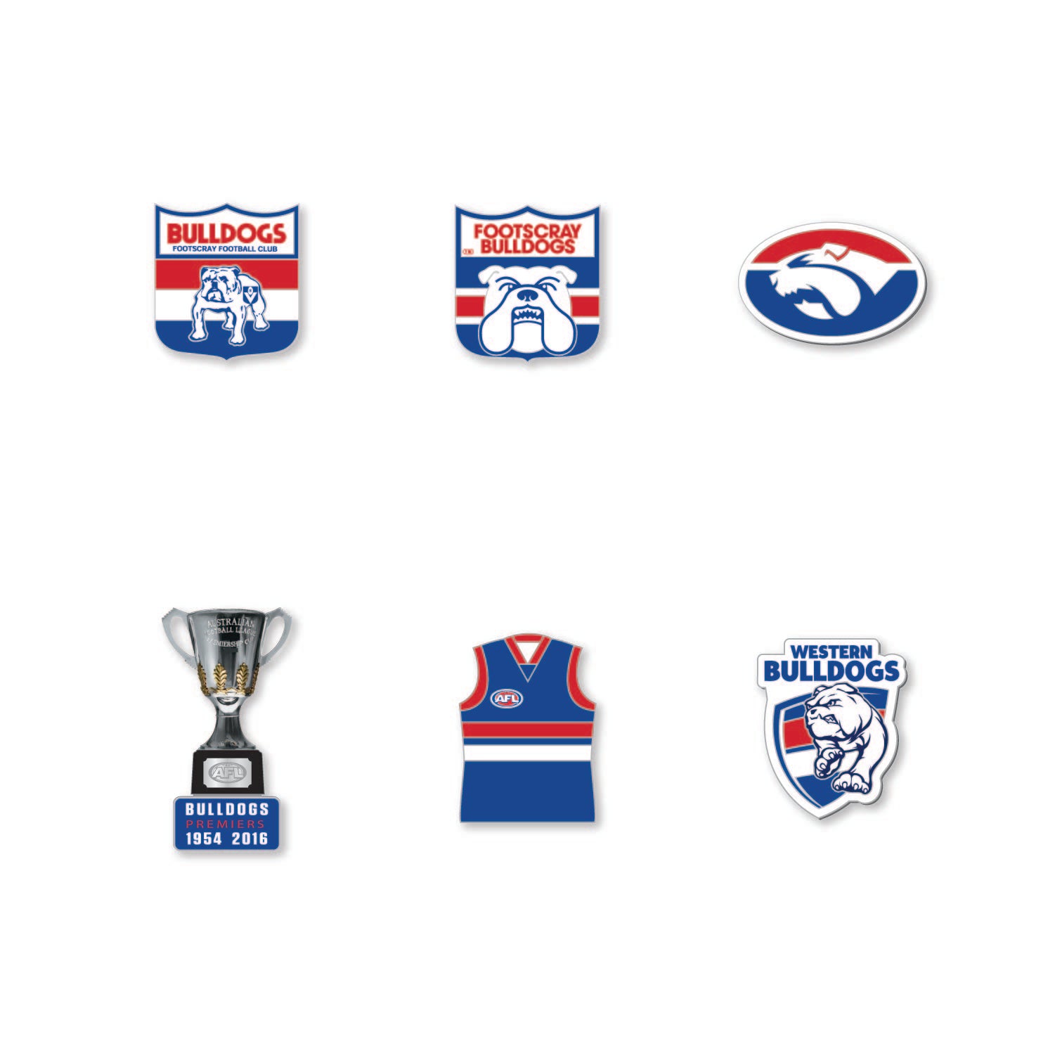 Western Bulldogs AFL Pin Set