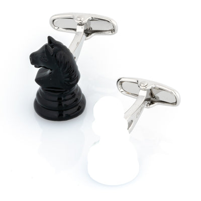 Black and White Chess Cufflinks