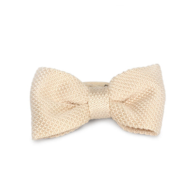 White Cream Adult Knit Bowtie