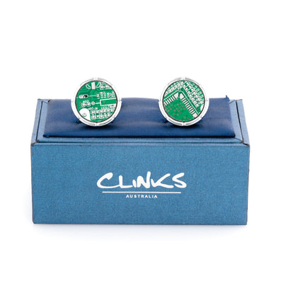 Upcycled Round Circuit Board Cufflinks