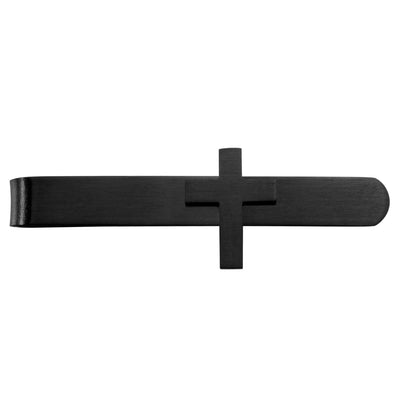 Cross Tie Bar in Brushed Black