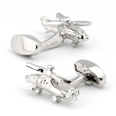 Silver Helicopter Cufflinks