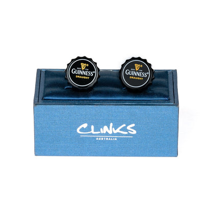 Black Guinness Beer Cap Cufflinks