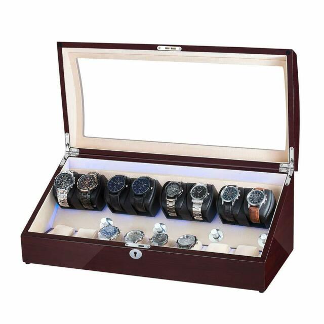 Mahogany Watch Winder Box, 8 + 8 Watch Winder Box, Cuffed Watch Watch Winder, Clinks Australia Watch Winder Box, Mahogany Watch Winder Box on Cuffed, Australia Watch Winder Box, Watch Winder Storage Box, Watch Winder Display Box, Watch Winder Box for 8 + 8, Watch Winder Box, Mahogany, CW0802, Clinks.com