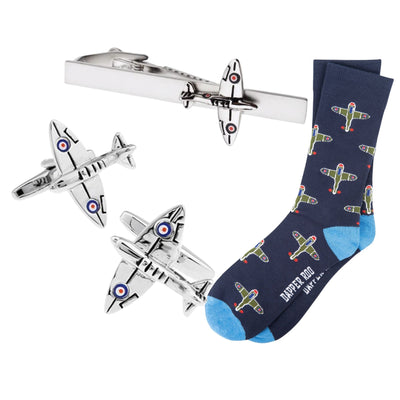 Spitfire Gift Set, Socks Gift Set, Gift Sets, Socks, Cufflinks, Tie Bars, Location: SK2023+CL6830+TC3570, GS1004, Clinks.com