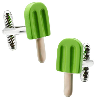 Green Ice Cream Stick Cufflinks