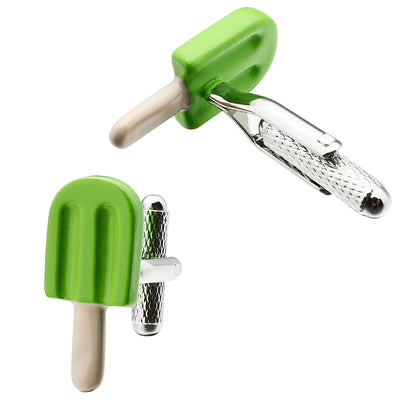 Green Ice Cream Stick Cufflinks