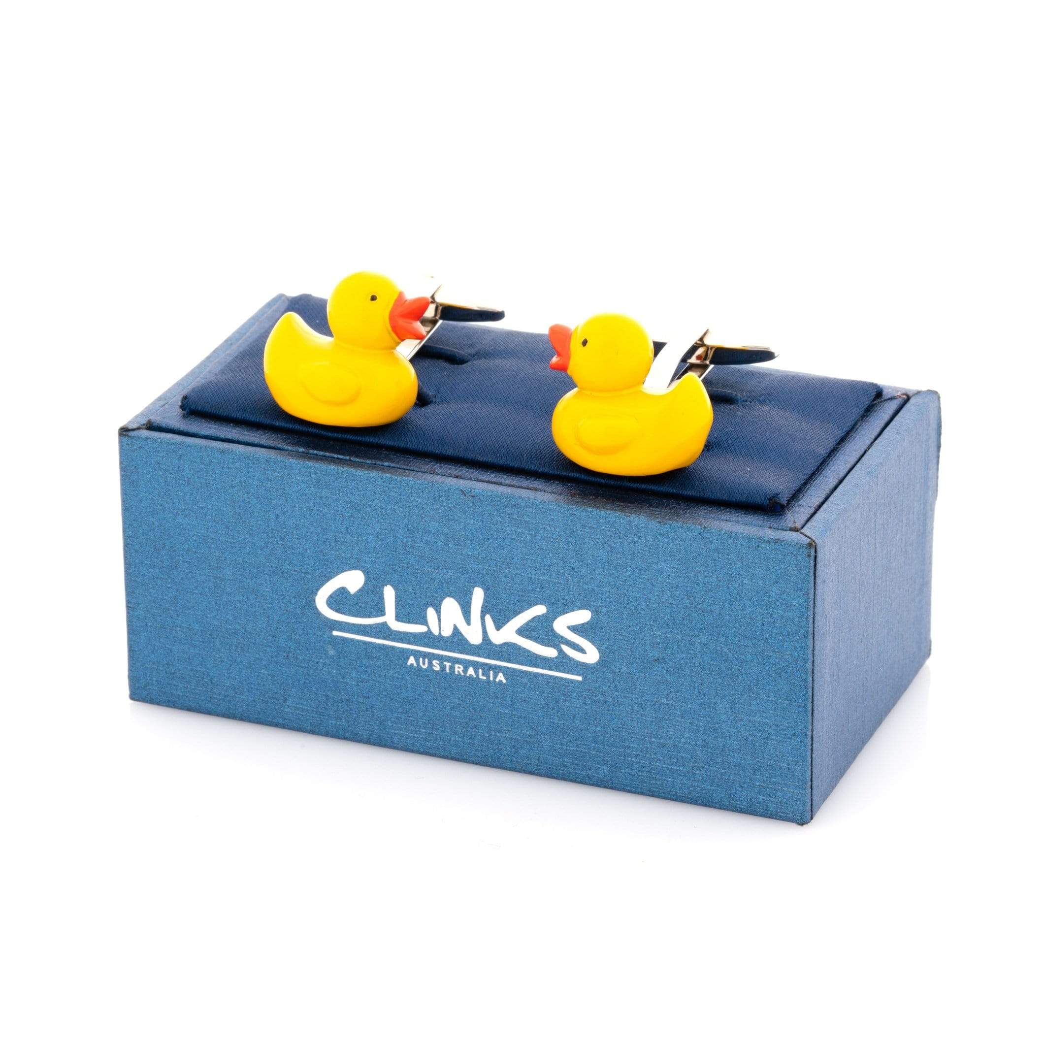 Yellow Rubber Duckie Cufflinks Novelty Cufflinks Clinks Australia 