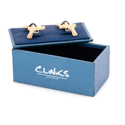 Rose Gold Hand Gun Cufflinks