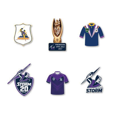 Melbourne Storm Logo NRL Pin Set