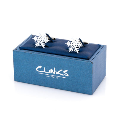 White Snow Flake Cufflinks