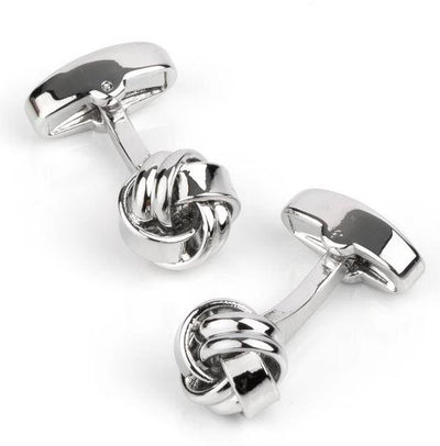 Small Silver Knot Cufflinks