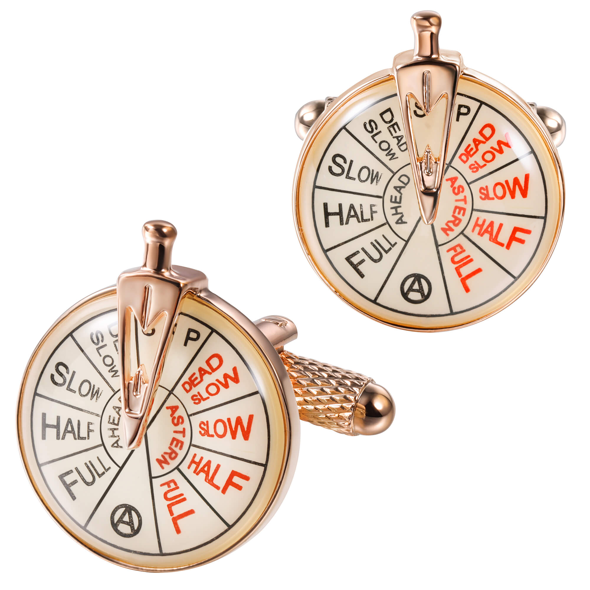 Ships Telegraph in Rose gold cufflinks