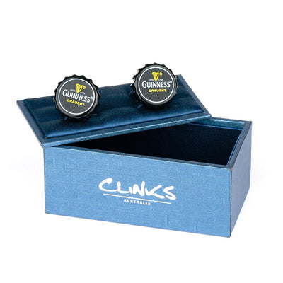 Black Guinness Beer Cap Cufflinks