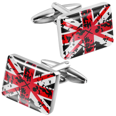 Vintage Distressed UK Union Jack Cufflinks