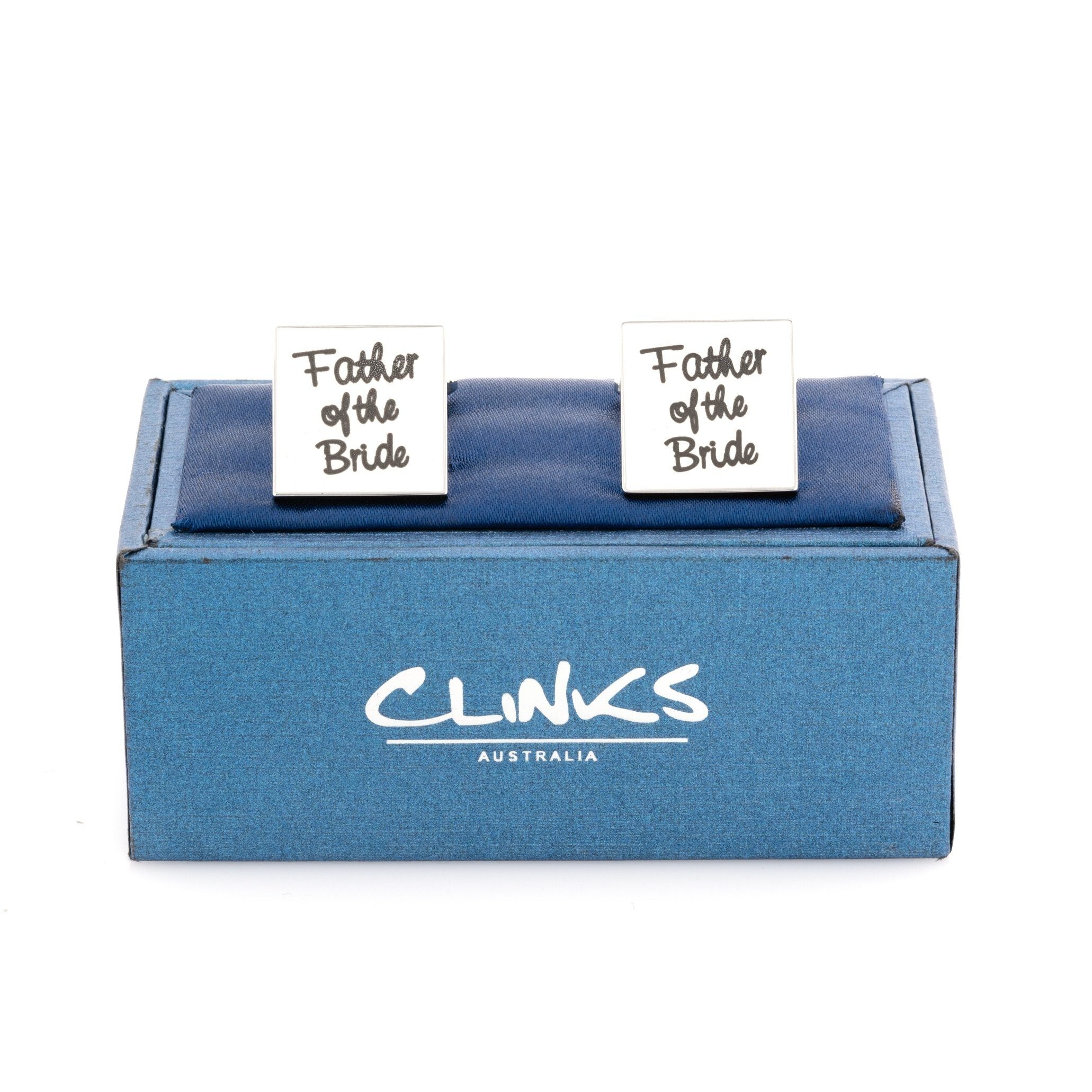 Father of the Bride White Cufflinks Wedding Cufflinks Clinks Australia 