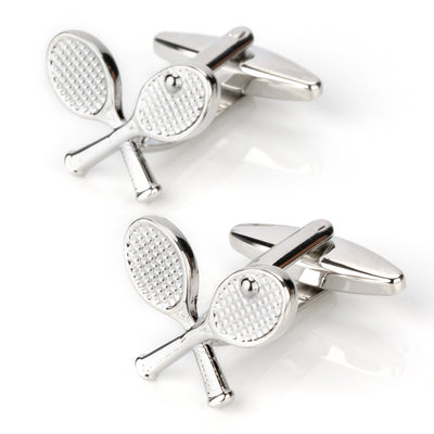 Crossed Tennis Racquet Cufflinks