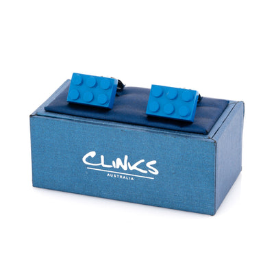 Blue Building Block Cufflinks, CL8714, Novelty Cufflinks, Mens Cufflinks, Cufflinks, Cuffed, Clinks, Clinks Australia